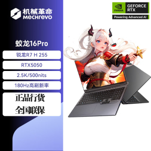 机械革命(MECHREVO)蛟龙16Pro 潮玩版 2025款 16英寸旗舰游戏本 强芯学生设计笔记本电脑 定制 锐龙R7H 255 RTX5050 64G 2T 2.5K 灰