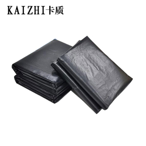 卡质 平口大垃圾袋大号加厚特大黑色酒店物业超大塑料袋 (黑)宽90x长110x厚4.3丝 100个/包