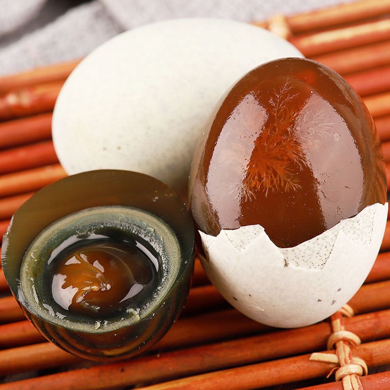 [熊猫鸟]河南特产松花皮蛋 6枚 单枚60-70g 正宗土鸭蛋新鲜腌制溏心皮蛋河南特产变蛋