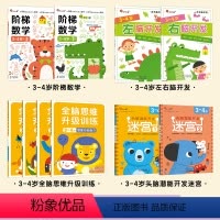 [3~4岁]左右脑开发+全脑思维升级训练+阶梯数学+头脑潜能开发-迷宫 [正版]左脑右脑开发2-3-6岁全2册幼儿园亲子