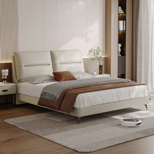 [CBD]SNZY-大公子现代简约齐边皮床架