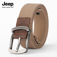 JEEP SPIRIT吉普帆布腰带男士皮带休闲年轻人韩版针扣男女编织带