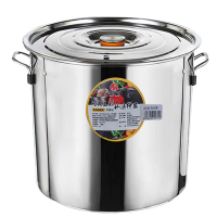 炯毅 圆桶带盖商用汤桶烧水桶卤桶炖锅大容量加厚家用汤锅 不锈钢厚底 汤桶 50cm 个