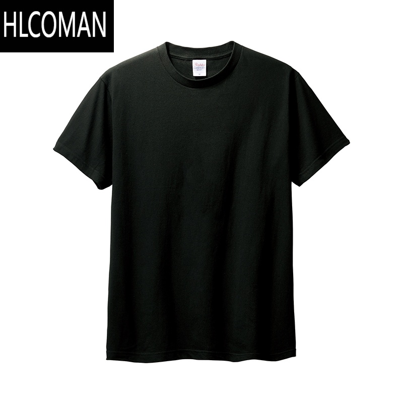 HLCOMAN日系潮纯色t恤男短袖夏打底宽松男女情侣装
