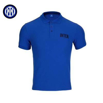 国际米兰21款全新春夏纯棉polo衫蓝色