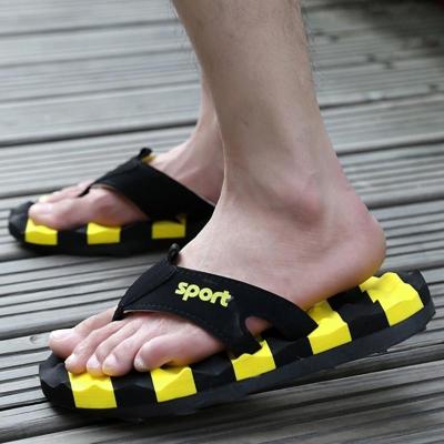 苏芈夏季拖鞋男士夹脚人字拖脚底按摩潮男凉拖韩版防滑个性沙滩拖鞋男