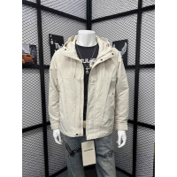 秋季新款男士时尚拼接连帽工装夹克外套潮牌百搭青年帅气上衣