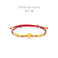 周大福马年生肖系列钱币唐马足金黄金手链手绳计价女(工费620元)EOF2077礼物