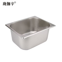 珑伽辛 不锈钢份数盆分餐盒 1/2盆330*265*150mm/个