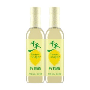 千禾柠檬醋500ml/瓶装纯粮酿造凉拌点蘸水果醋安岳柠檬酵素食用醋