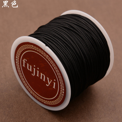 加密72号玉线编织红线绳项链绳挂件绳手链绳diy材料红绳子-黑色