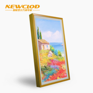 钮鹿客/NEWCLOD NG55 55英寸 壁挂木质广告机 画框屏 液晶数字标牌 海报机 安卓系统一体机 深木色