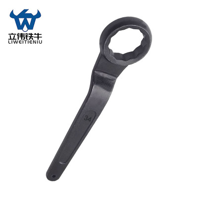 立伟铁牛单头梅花扳手34mm/把