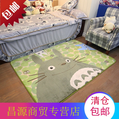 龙猫大地毯卡通儿童房床边毯卧室宝宝爬行垫客厅茶几满铺珊瑚绒毯