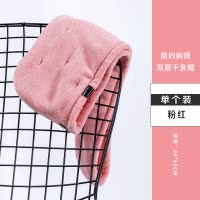 干发帽女吸水速干毛巾加厚洗头发帽子包头巾擦头网红浴帽 三维工匠 米白+浅灰双层加厚(2条装)