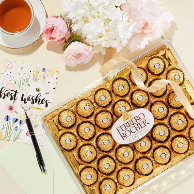 费列罗(FERRERO)榛果威化糖果巧克力制品32粒礼盒装