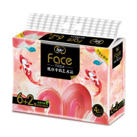 洁柔 BR216-08洁柔牌纸面巾(Face油画锦鲤软抽)80抽4层(8包装)