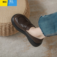 聚范厚底乐福鞋女2024新款季松糕黑色百搭单鞋jk英伦风小皮鞋
