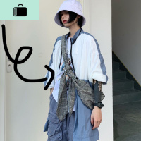 韩版ins街头百搭复古格子饺子包打结斜跨单肩包休闲布袋包包男女NEW LAKE 图片色女斜挎包