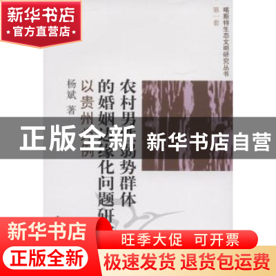 正版 农村男性弱势群体的婚姻边缘化问题研究:以贵州为例 杨斌