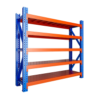 臻远 ZY4121561重型货架置物架五层主架 蓝+橘红 2000*600*2500mm 300kg