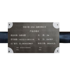 华科中缆电线电缆YJLV22-0.6/1KV3+1 米