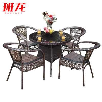 班龙户外圆桌四椅套