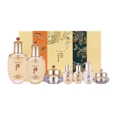 韩国WHOO新款后天气丹套装补水保湿紧致花献水乳面霜护肤品套盒