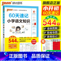 语文知识[附送红膜自测卡] 小学升初中 [正版]60天速记小学语文知识小升初数学英语单词词汇六年级总复习基础重点知识大全