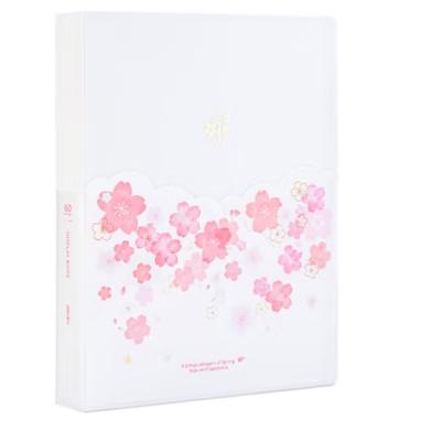 得力72642 樱花系列文件夹整理袋 / 30页资料册(红)(1个)(定制)