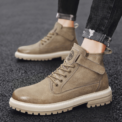 Ideamini马丁靴男高帮英伦工装靴冬季保暖潮流百搭韩版中帮雪地靴子男靴子