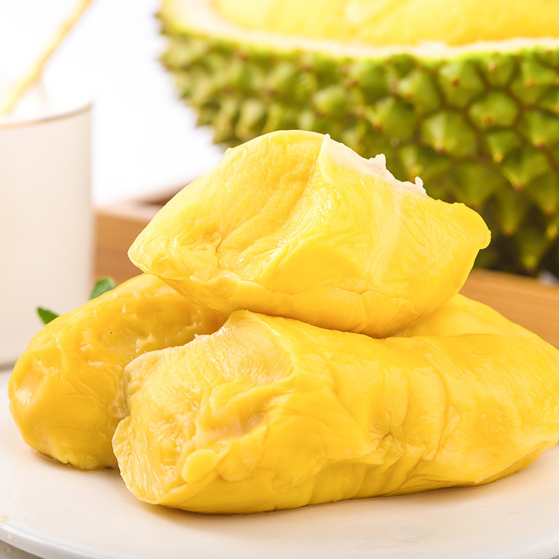 [西沛生鲜]顺丰速运 泰国金枕头榴莲肉 1袋 800g 冷冻果肉新鲜冰冻带