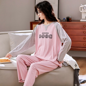 2025新款睡衣女士秋冬季长袖棉质大码卡通韩版家居服套装