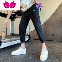 七斓裤子潮牌男2023新款痞帅网红休闲九分裤韩版潮流修身小脚裤