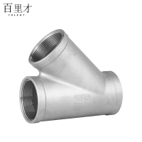 百里才 不锈钢45度斜三通 DN15 个