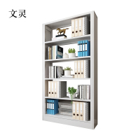 文灵钢制书架置物架图书馆单双面书店阅览室学校档案架资料架