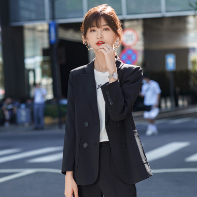 语娄西装套装女春秋季韩版宽松时尚小个子休闲百搭短款外套英伦风西服2021西装