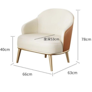 白寅 BY-DRW006 单人位沙发 白色