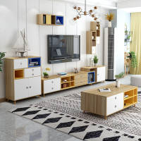 电视柜茶几组合套装现代简约小户型客厅实木经济卧室北欧伸缩地柜