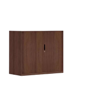 迅迈 经典胡桃木400*900*760mm高铁开门 文件柜 钢制铁皮柜 办公资料档案柜 带锁柜储物 矮柜木纹书柜