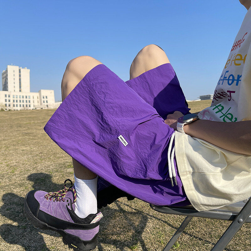 美式网眼速干短裤男夏季薄款冰丝外穿休闲透气百搭宽松裤