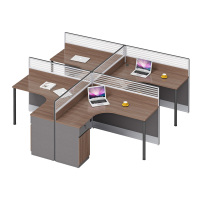 科朔 办公桌职员桌 员工桌 板式屏风办公桌 四人位 KS-06L3005