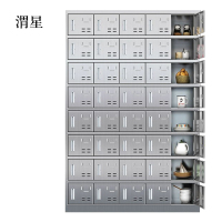 渭星201不锈钢食堂带锁餐具柜40门碗柜磁吸锁1800*1200*300