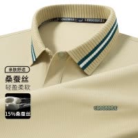鳄鱼恤CROCODILE 夏条纹商务高档POLO衫男休闲短袖T恤