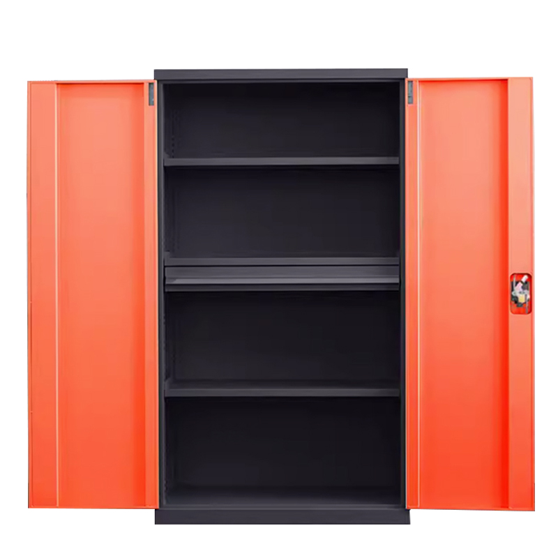 正斌重型工具柜车间用加厚物件工具储物柜工厂铁皮柜汽修厂零件收纳柜橘色四层一抽
