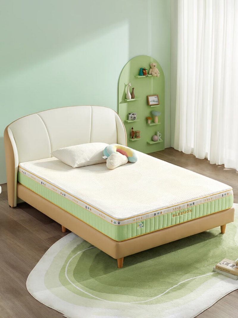 喜临门 - 启梦床垫 泰国高纯乳胶 舒脊黄麻弹簧儿童席梦思 偏硬
