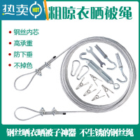 敬平晾衣绳晒被绳户外包塑钢丝凉衣绳挂衣服阳台晒被子器架室外家用 5mm透明包塑钢丝绳长度3米绳子