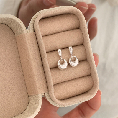 s925纯银银坨耳钉轻奢高级感气质大气耳坠精致新年耳环女款潮送女朋友老婆情人节七夕生日礼物