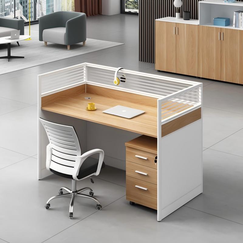 易企采 单人位不含活动柜(无椅) 职员屏风工位办公桌电脑卡座 单位:张 120*60*110CM