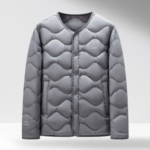 潮流新款无领外穿内搭轻羽绒服秋冬新国标90白鸭绒男式保暖羽绒服